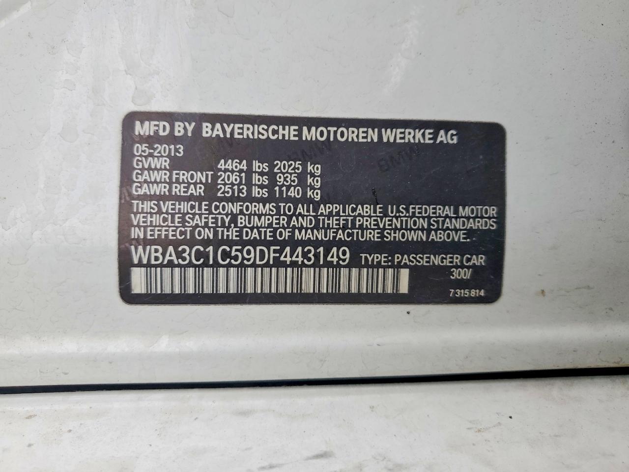 2013 BMW 3 SERIES