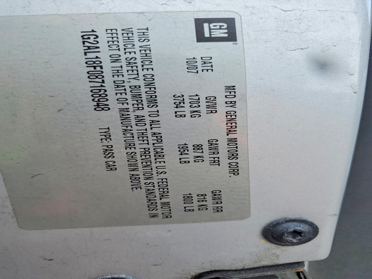 2008 PONTIAC G5