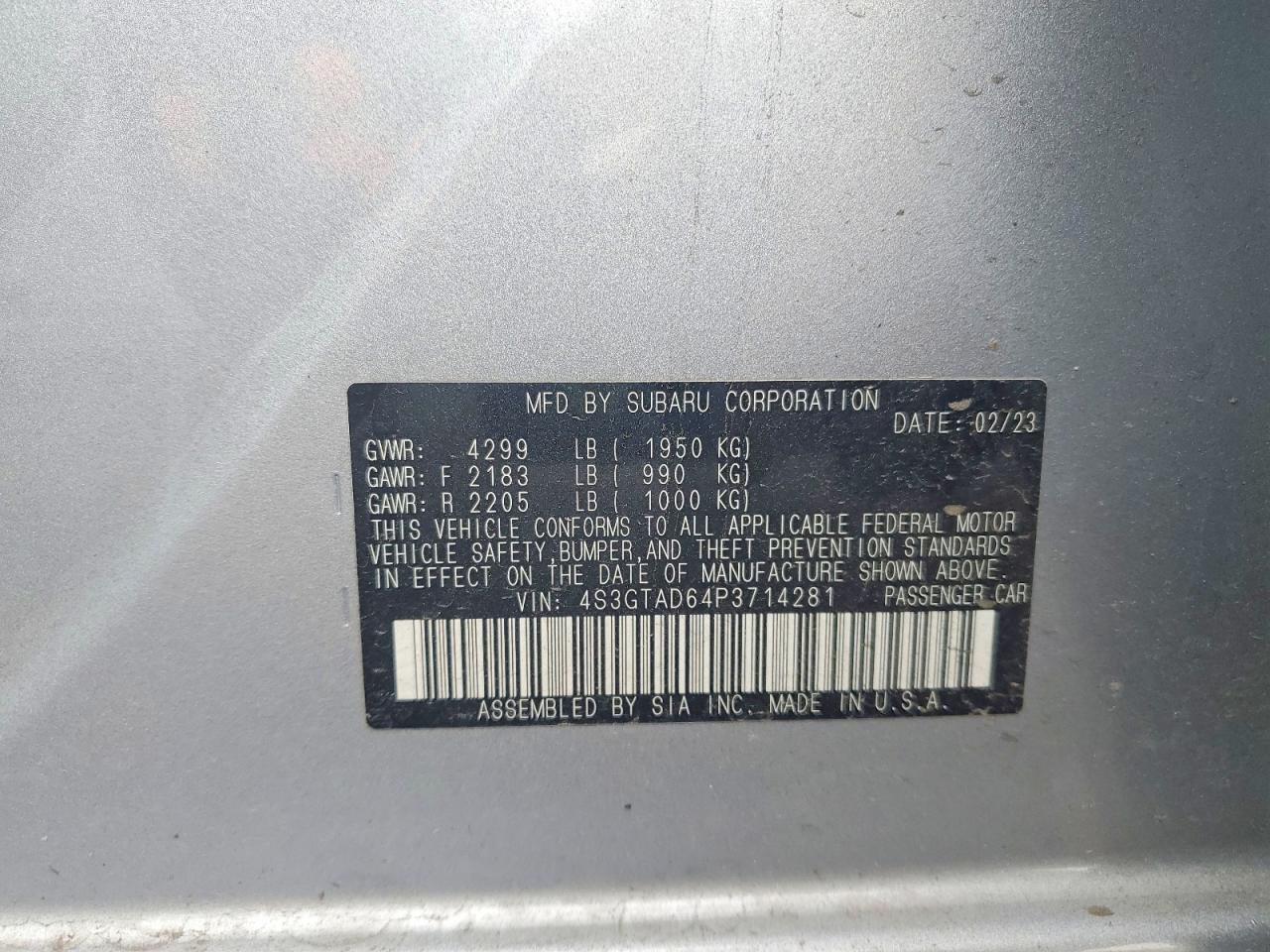 2023 SUBARU IMPREZA