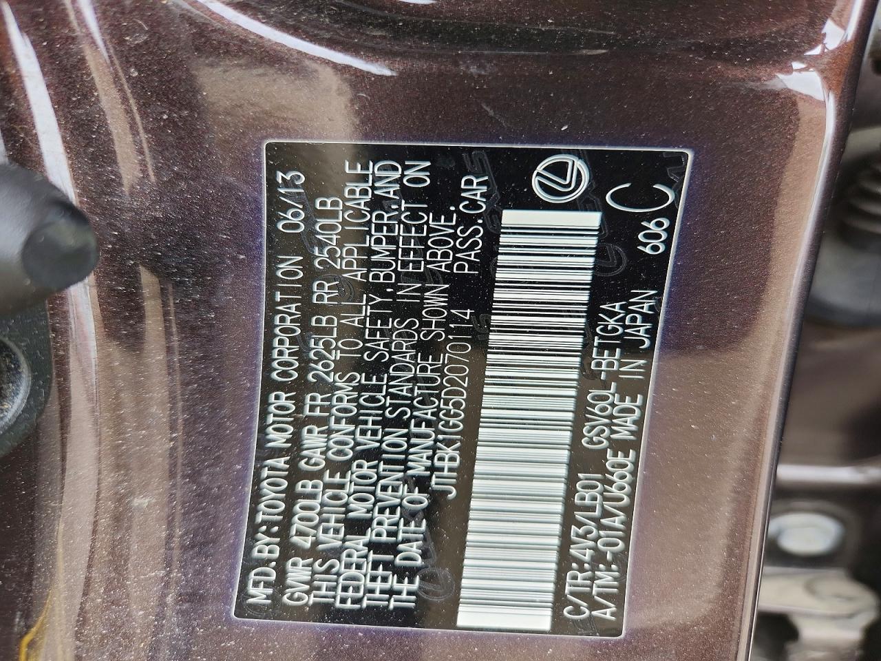 2013 LEXUS ES 350