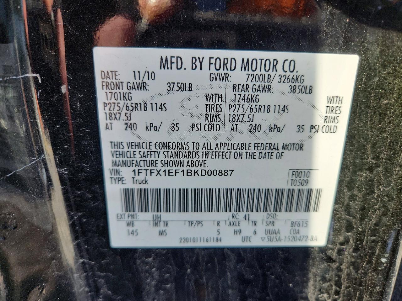 2011 FORD F-150