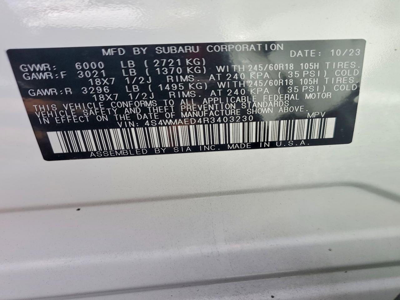 2024 SUBARU IMPREZA