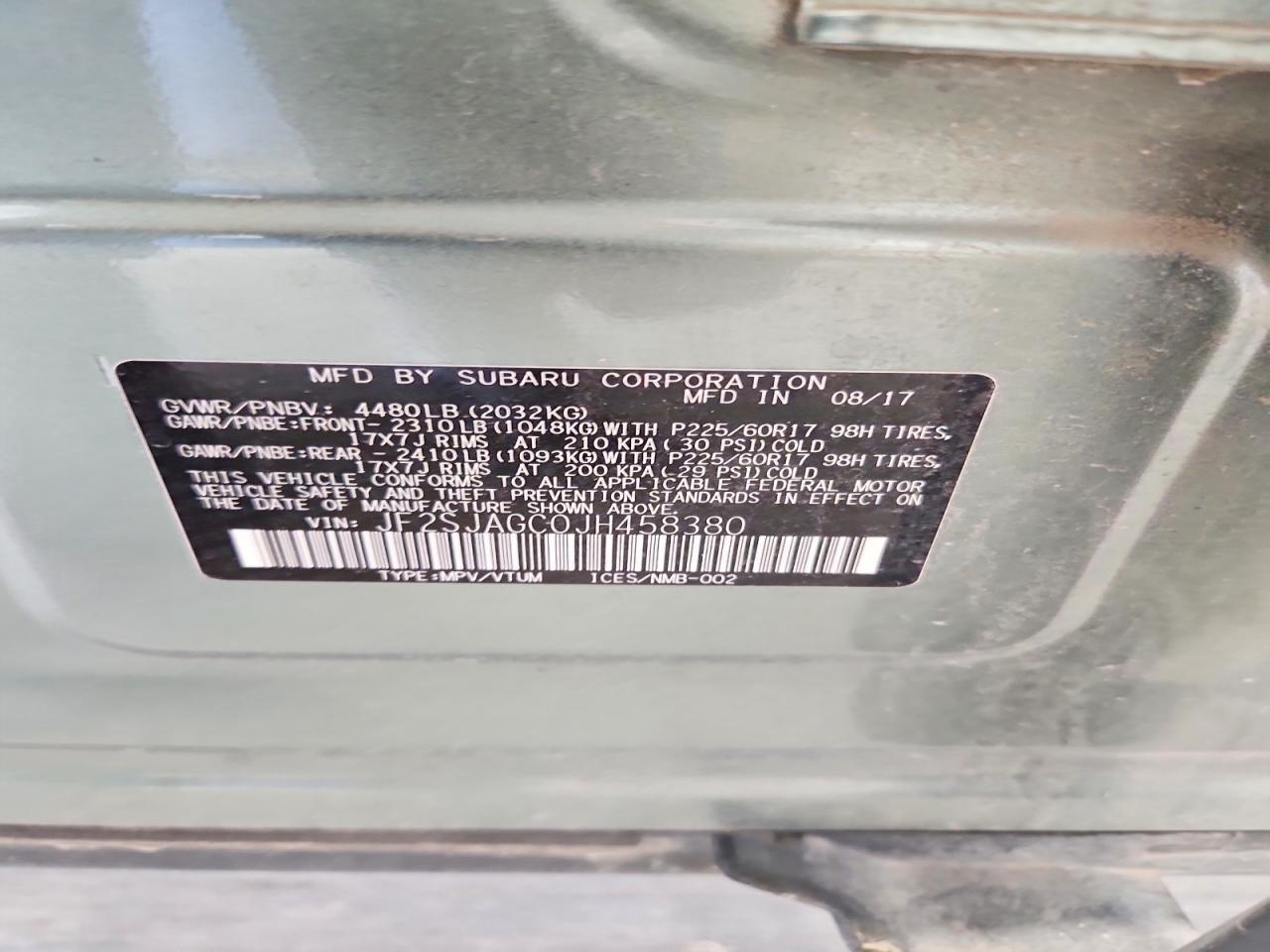 2018 SUBARU FORESTER