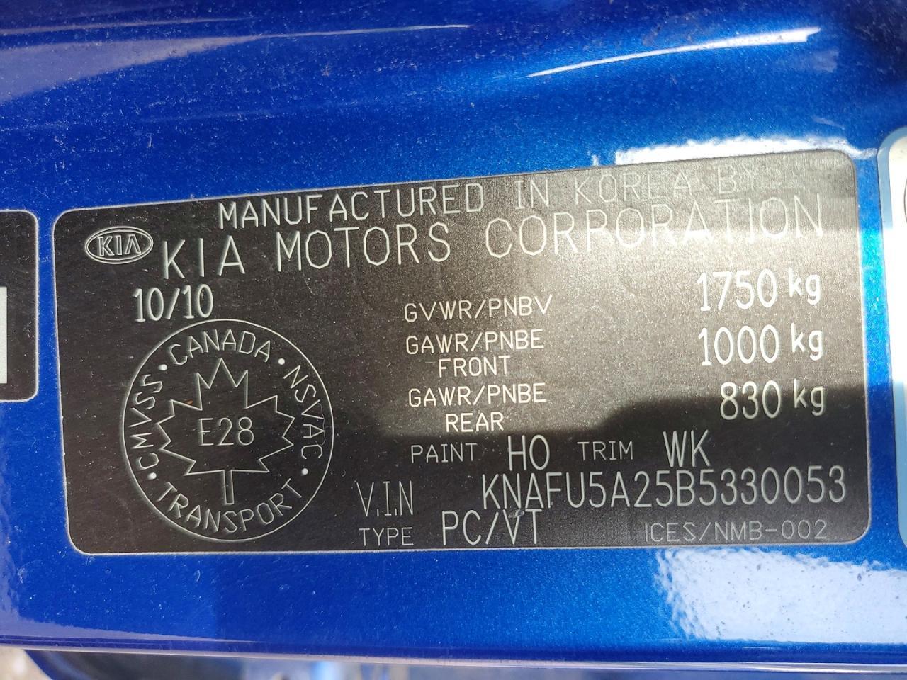 2011 KIA FORTE