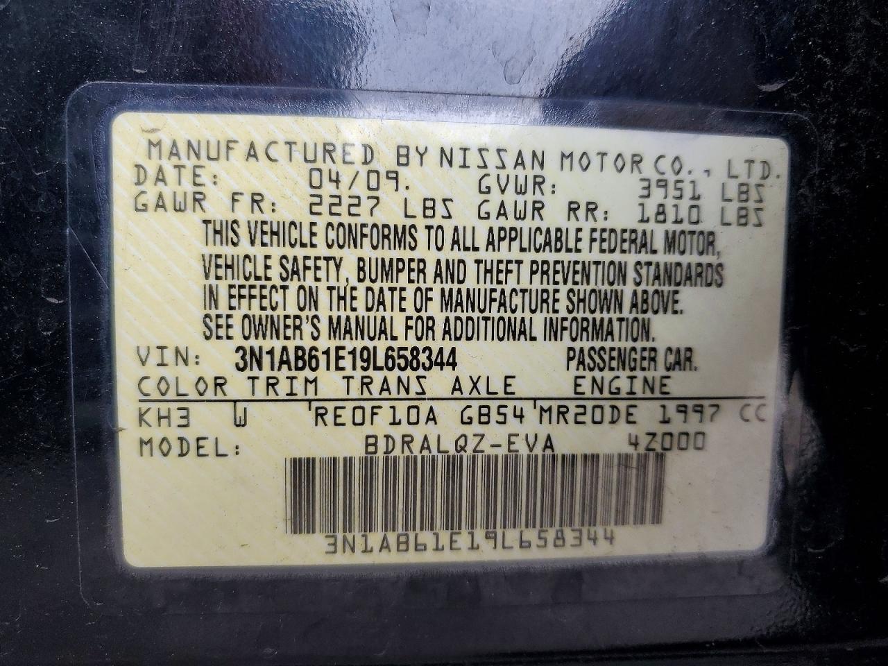 2009 NISSAN SENTRA