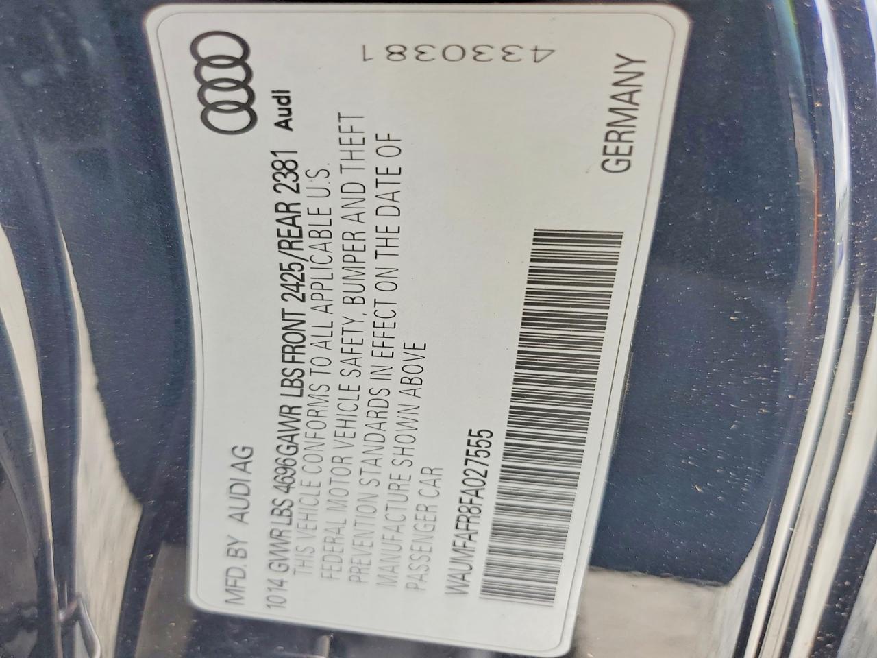 2015 AUDI A5