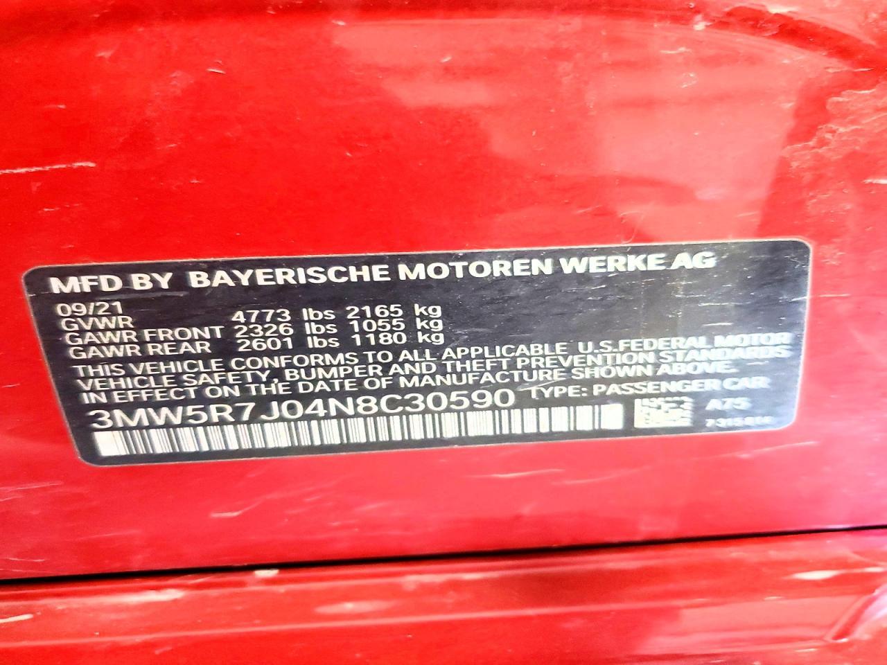 2022 BMW 3 SERIES