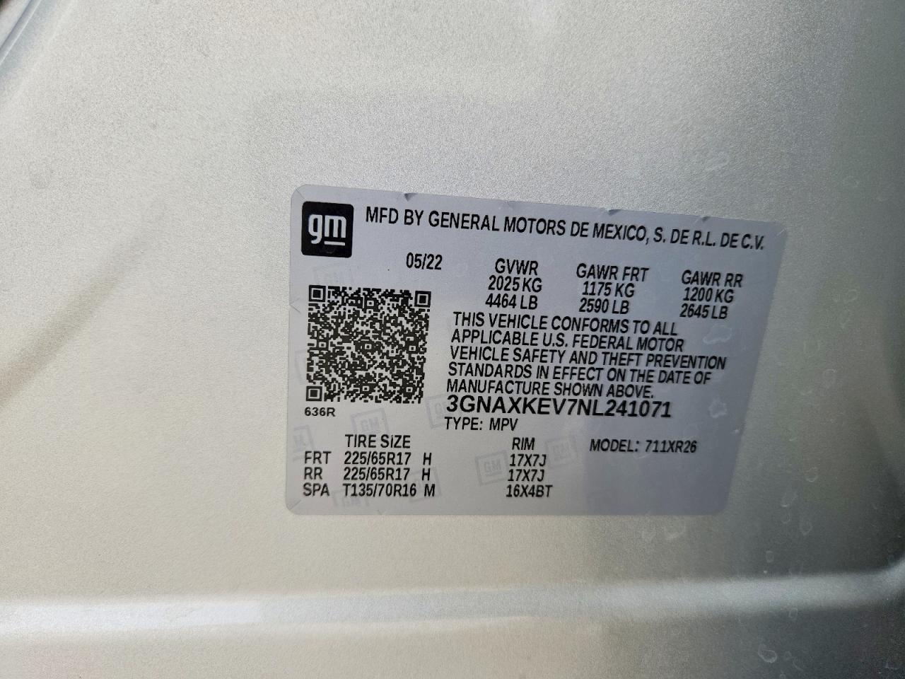 2022 CHEVROLET EQUINOX
