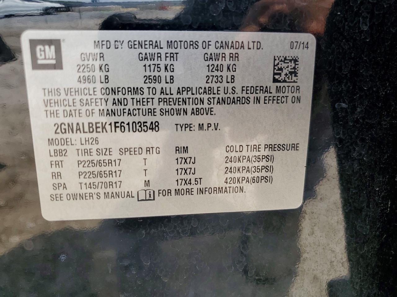 2015 CHEVROLET EQUINOX