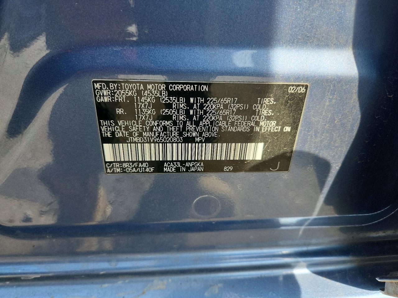 2006 TOYOTA RAV4