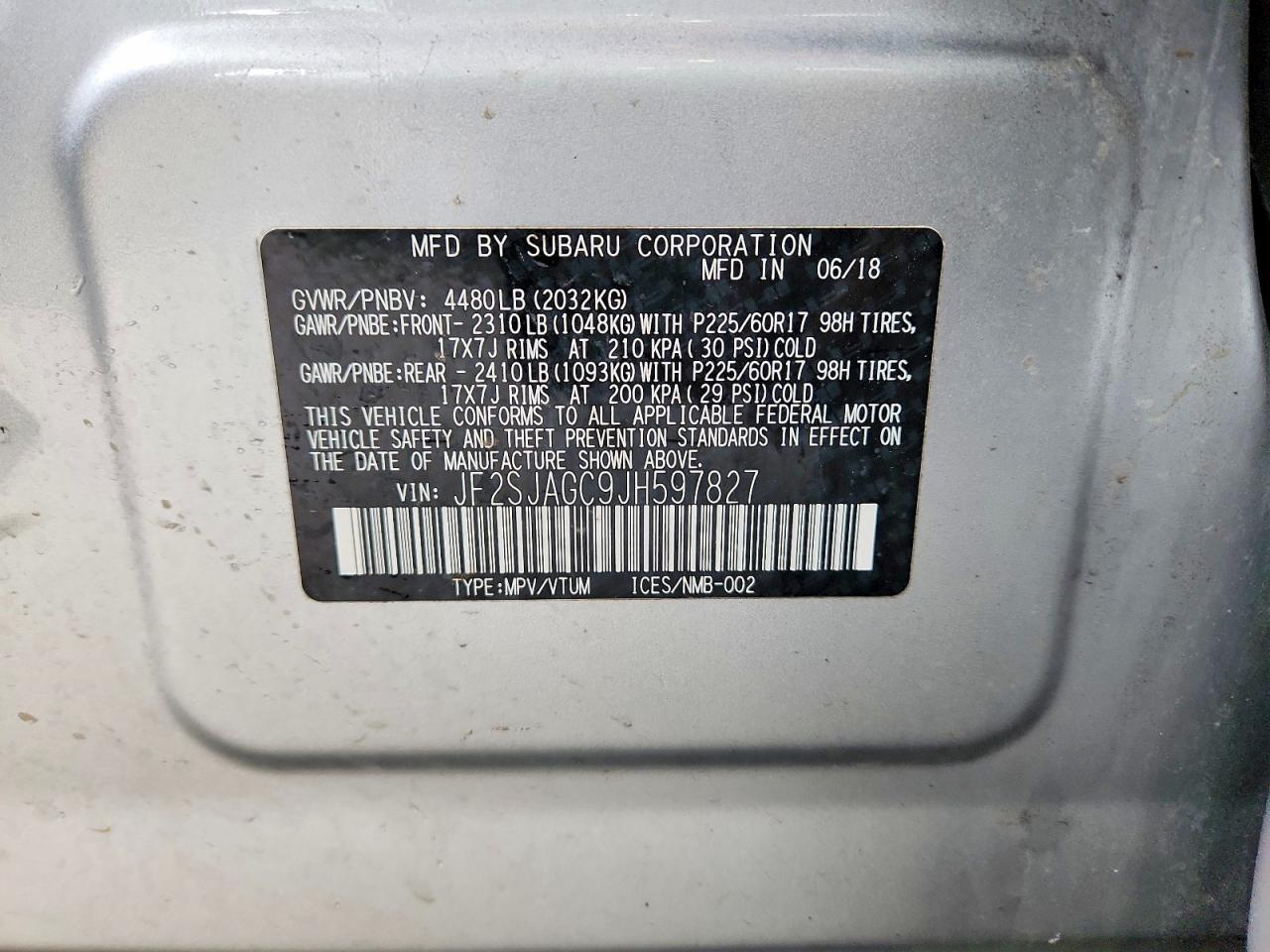 2018 SUBARU FORESTER