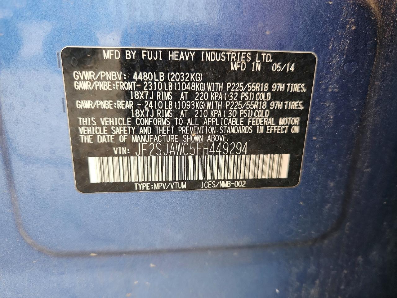 2015 SUBARU FORESTER