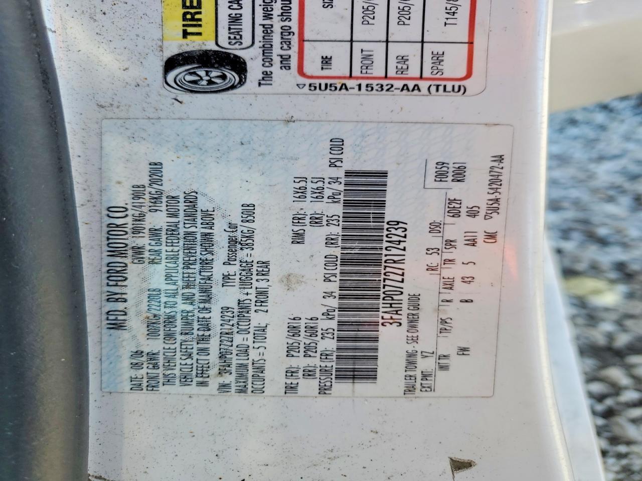 2007 FORD FUSION