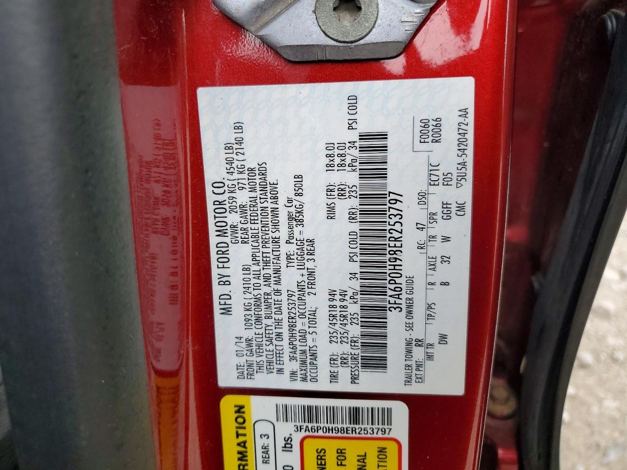 2014 FORD FUSION
