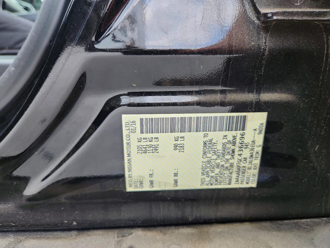 2016 NISSAN Maxima