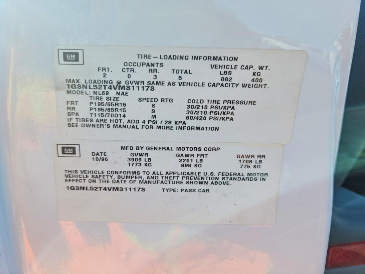 1997 OLDSMOBILE Achieva