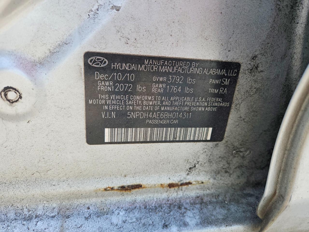 2011 HYUNDAI ELANTRA