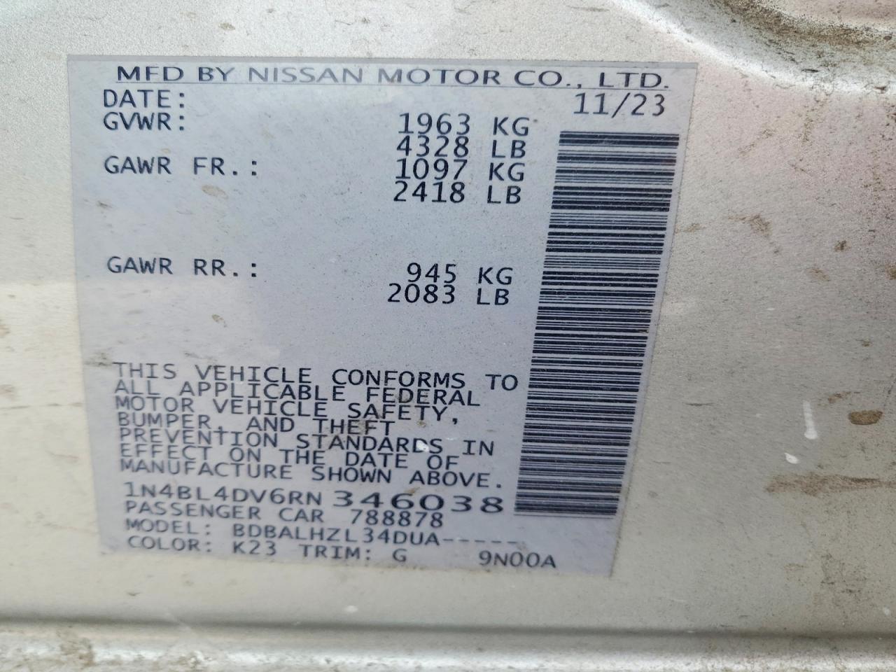 2024 NISSAN ALTIMA