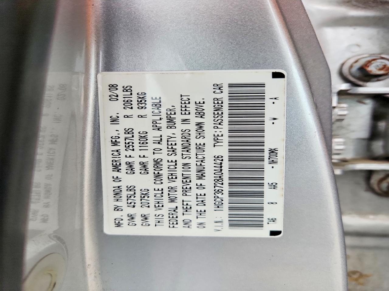2008 HONDA ACCORD