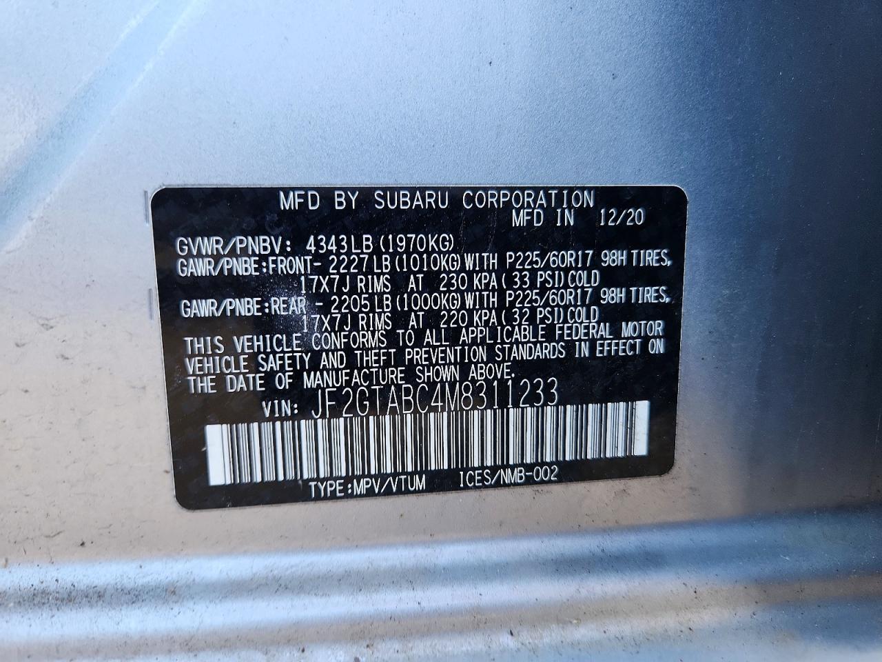 2021 SUBARU Crosstrek