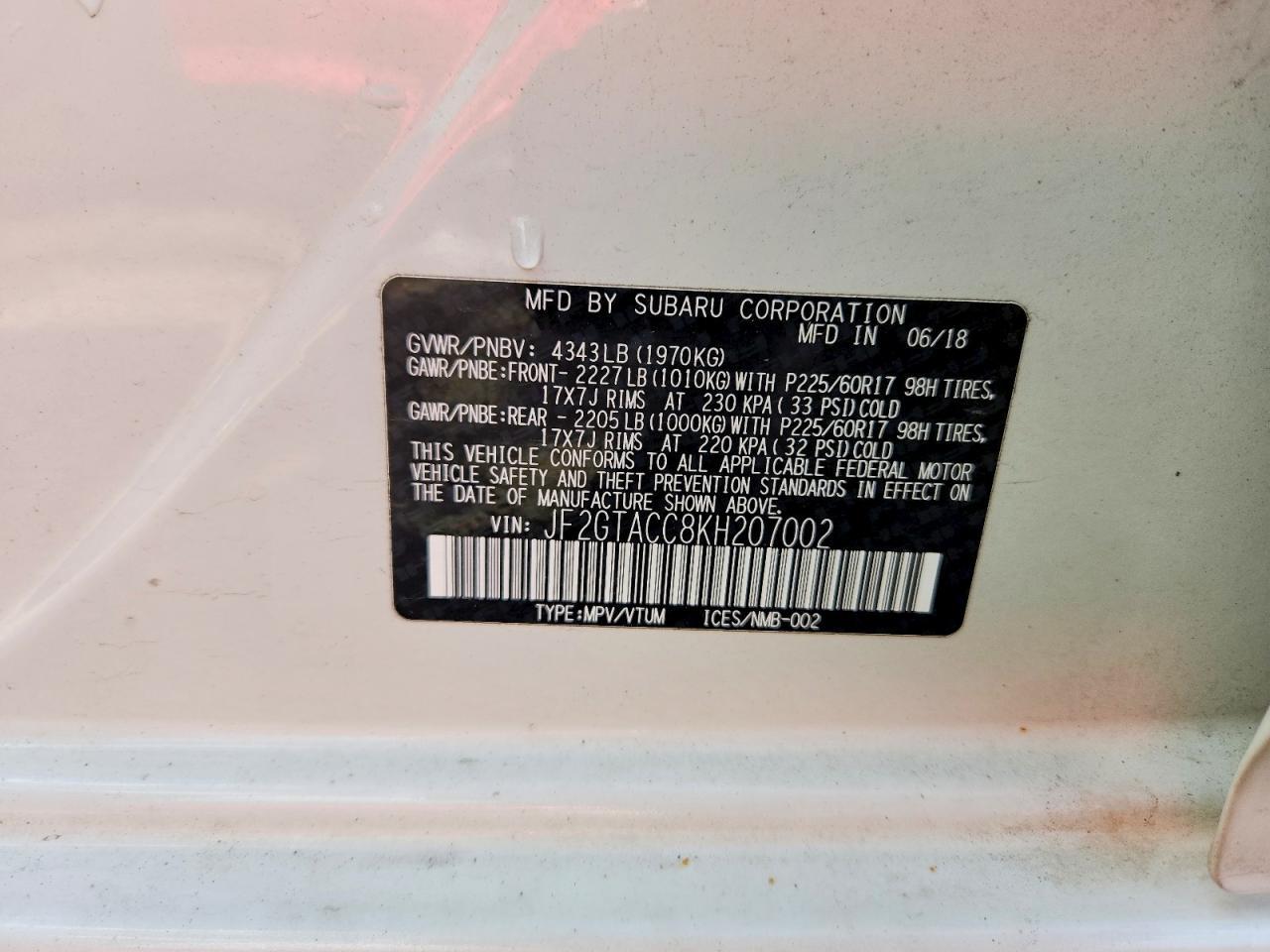 2019 SUBARU Crosstrek