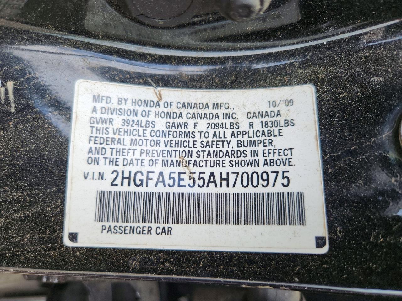 2010 HONDA CIVIC