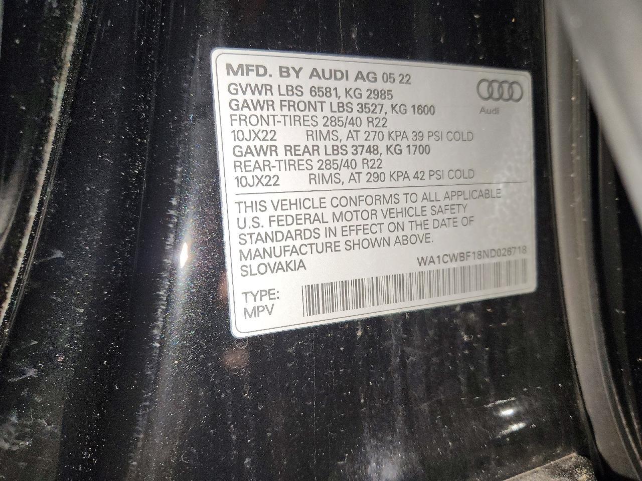 2022 AUDI SQ8