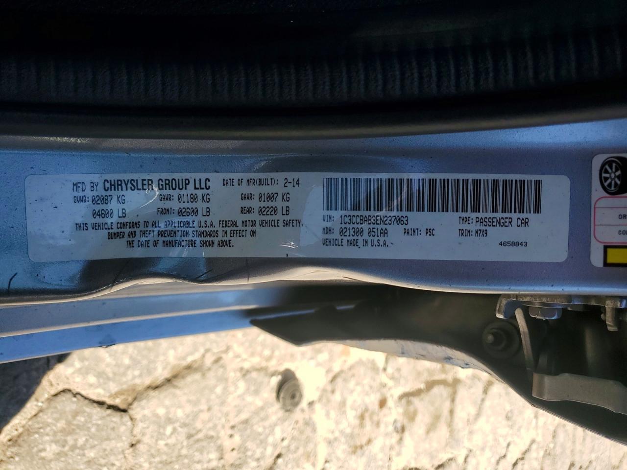 2014 CHRYSLER 200