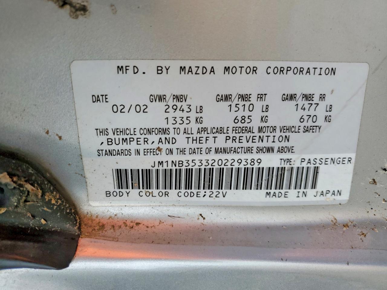 2002 MAZDA MX-5 Miata