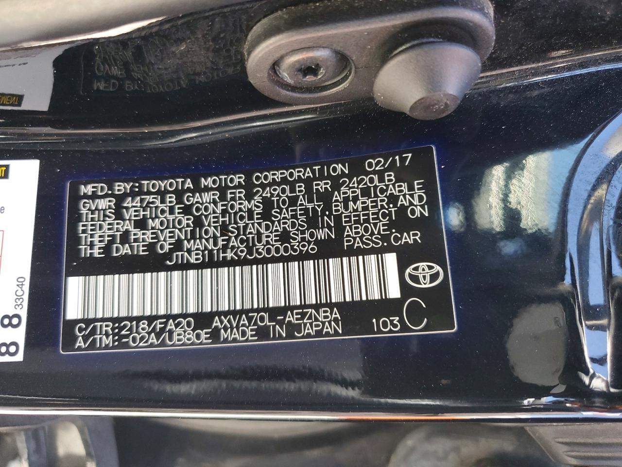 2018 TOYOTA CAMRY
