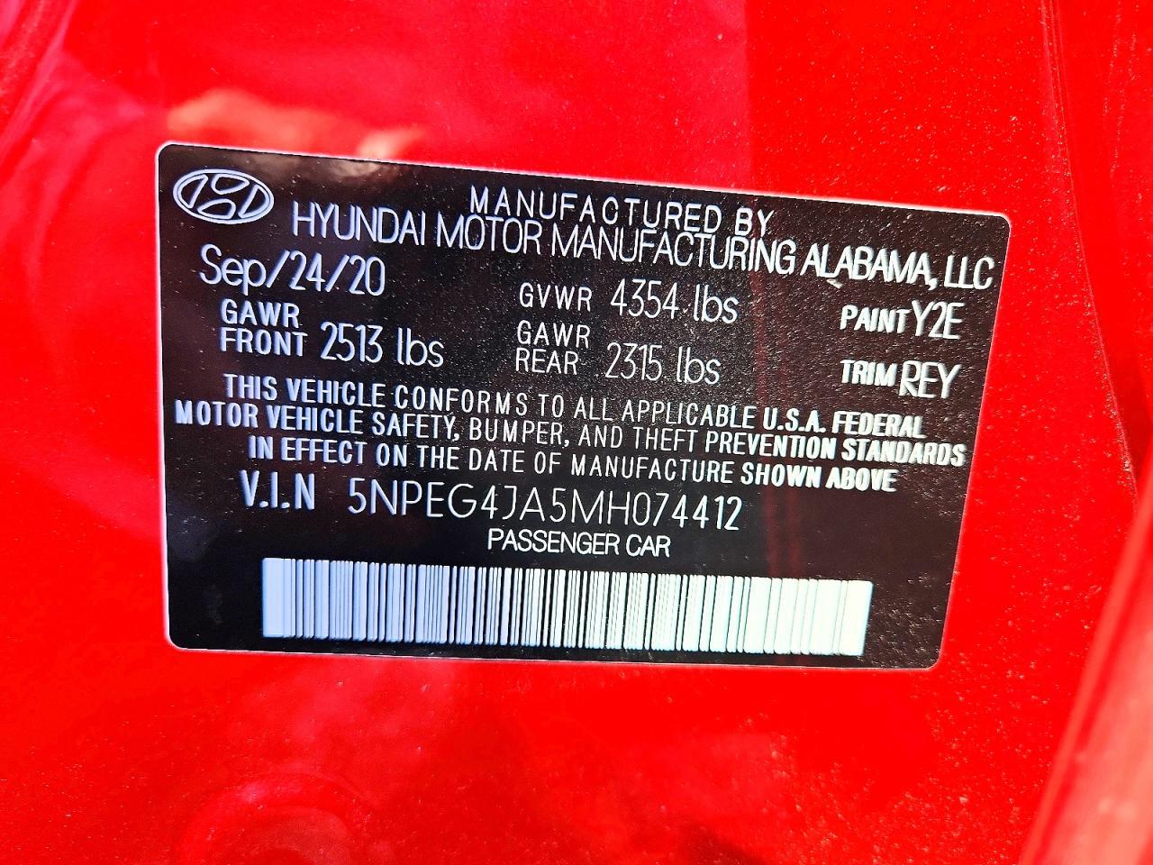 2021 HYUNDAI SONATA