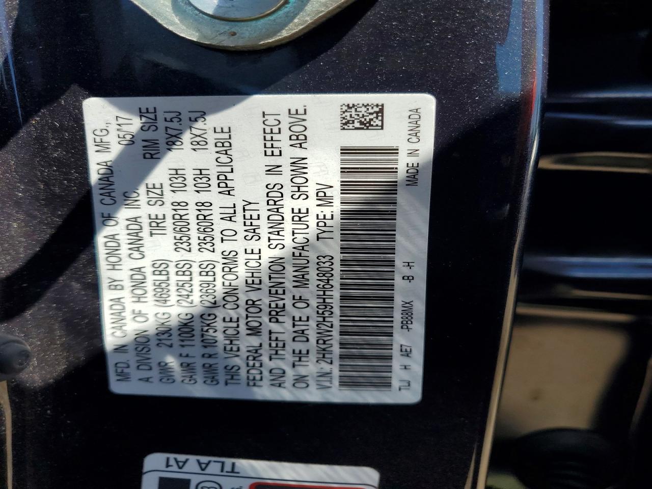 2017 HONDA CR-V