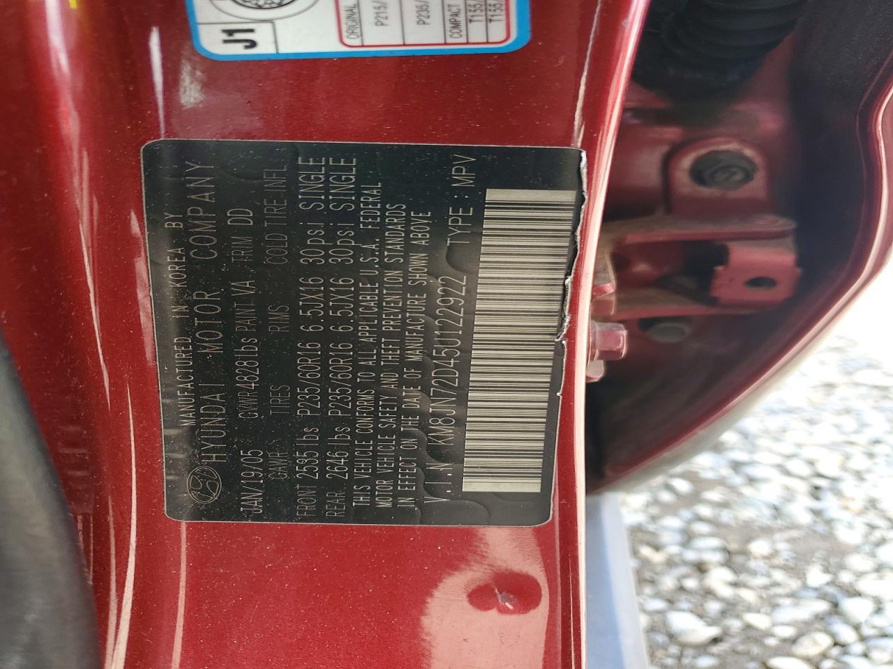 2005 HYUNDAI TUCSON