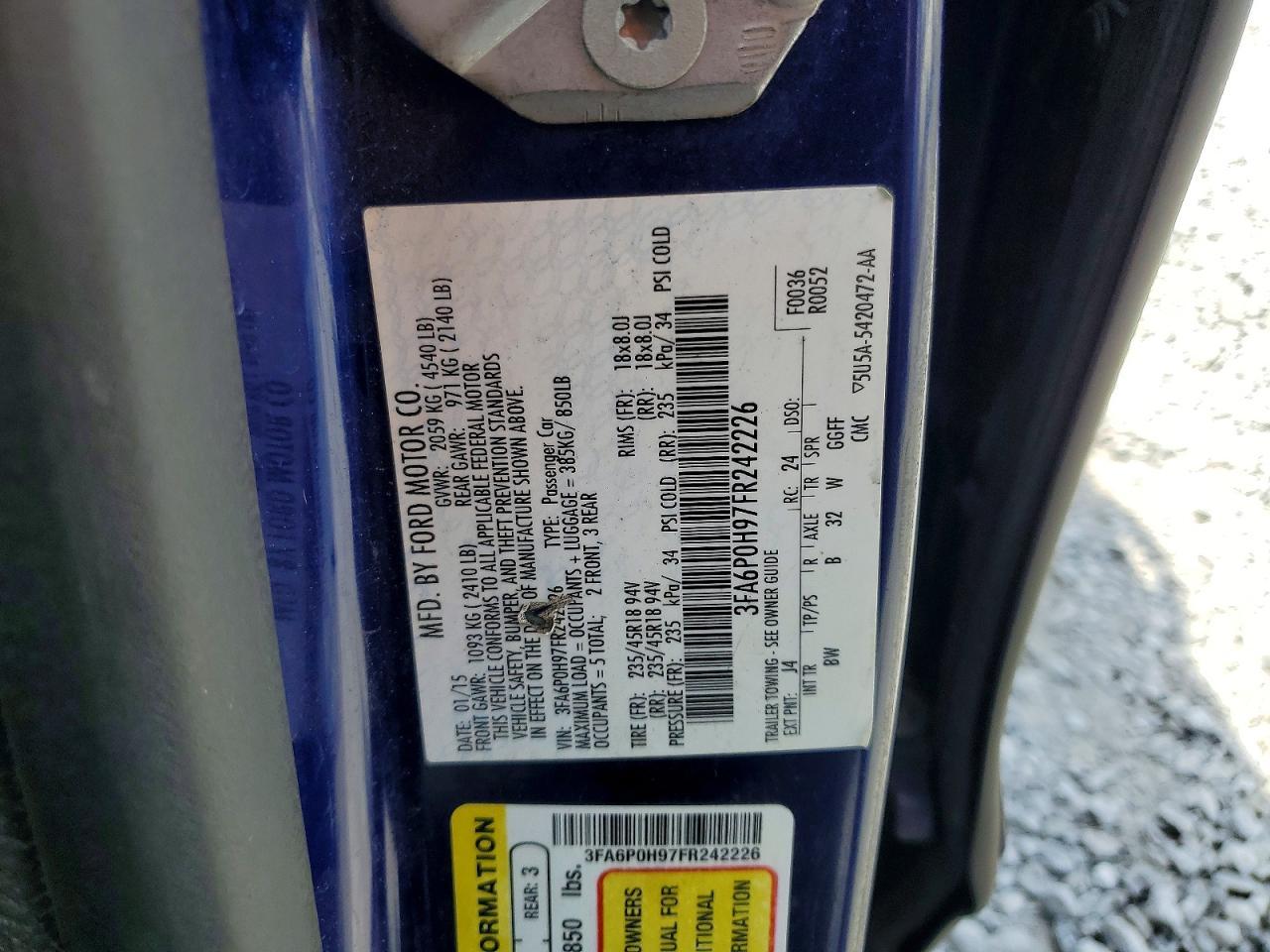 2015 FORD FUSION