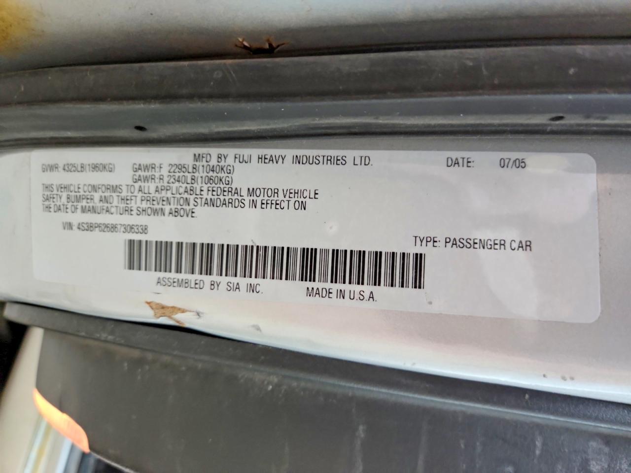 2006 SUBARU Legacy