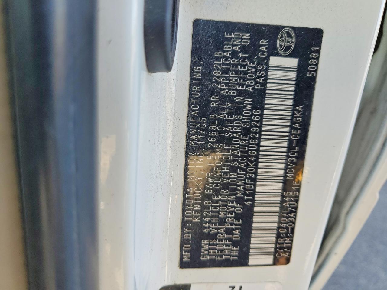 2006 TOYOTA CAMRY