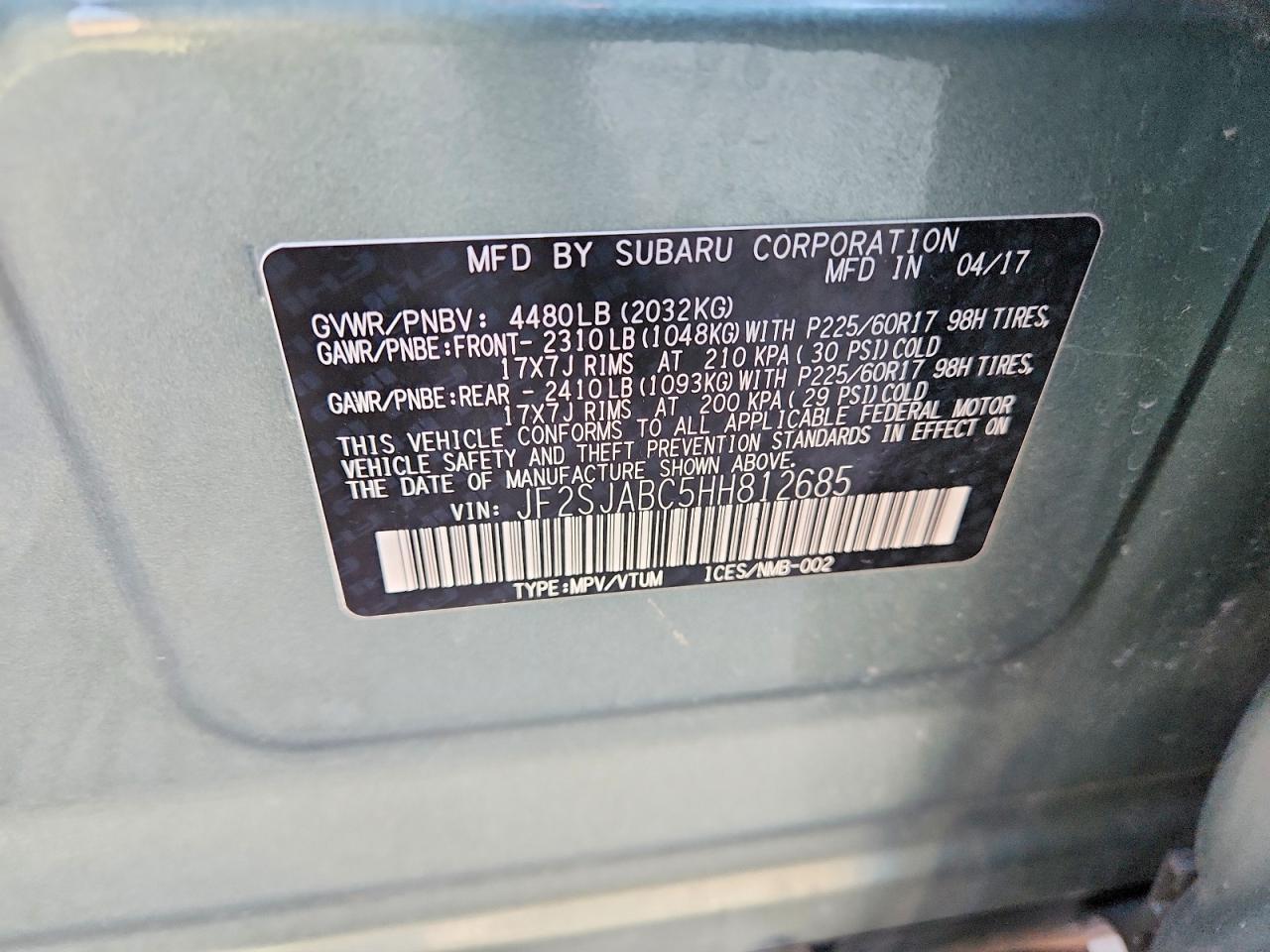 2017 SUBARU FORESTER