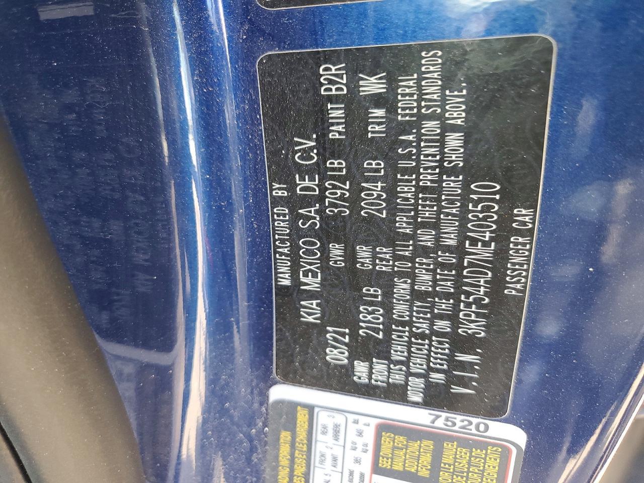 2021 KIA FORTE