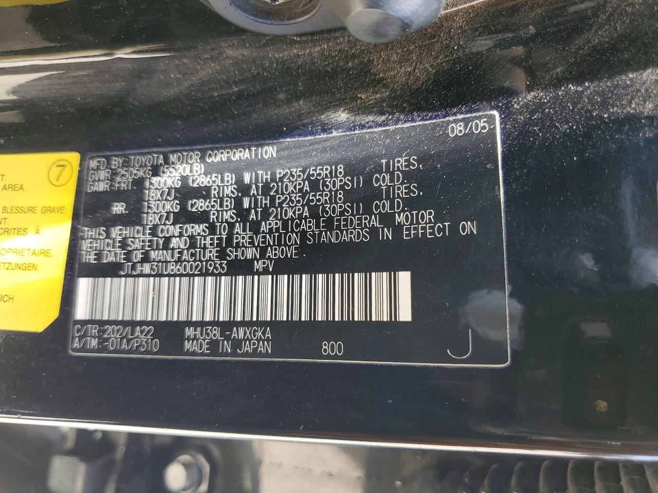 2006 LEXUS RX 400