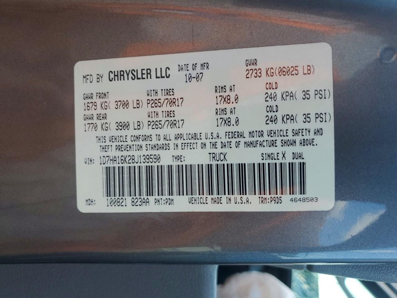 2008 DODGE RAM 1500
