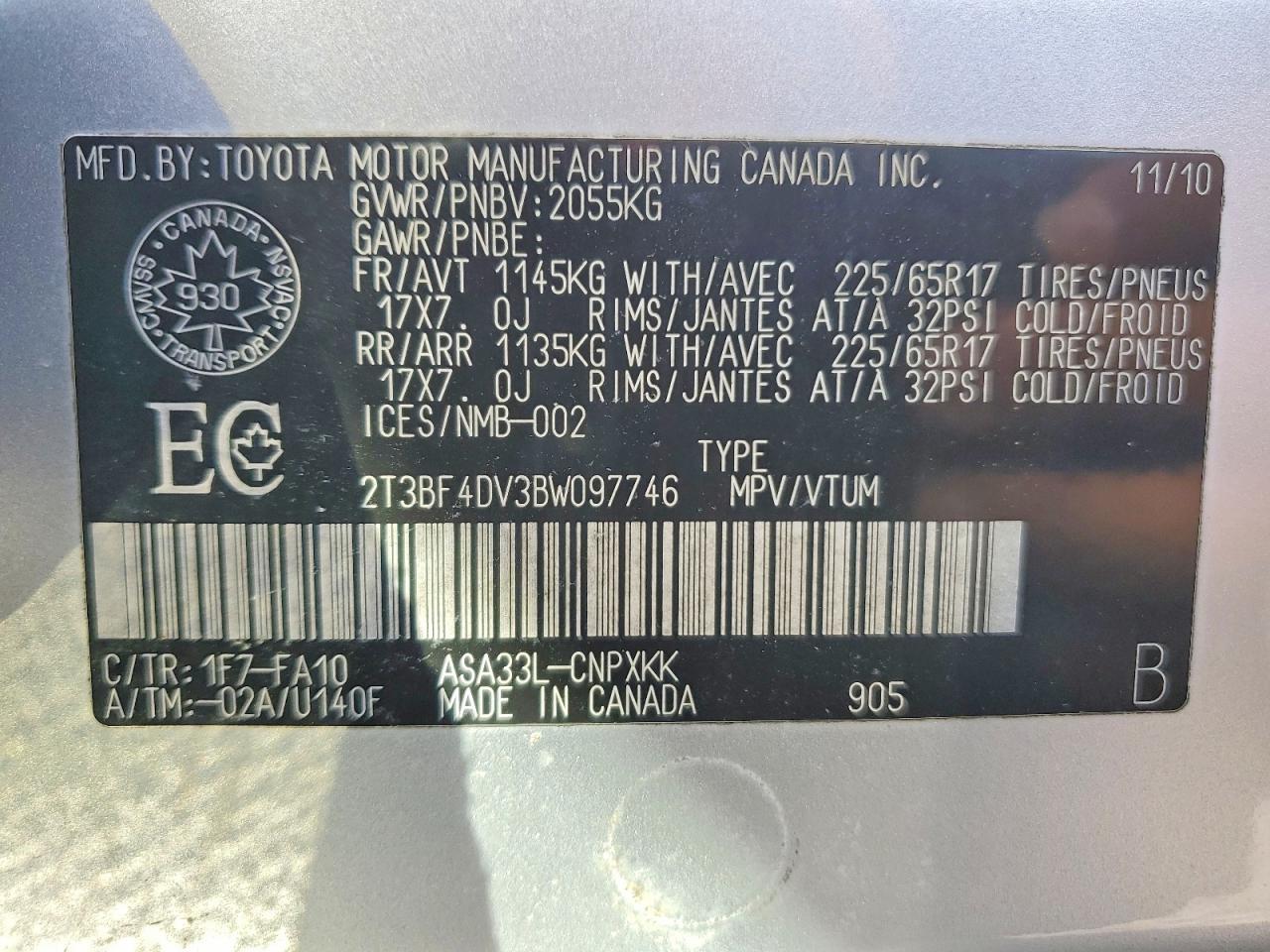 2011 TOYOTA RAV4