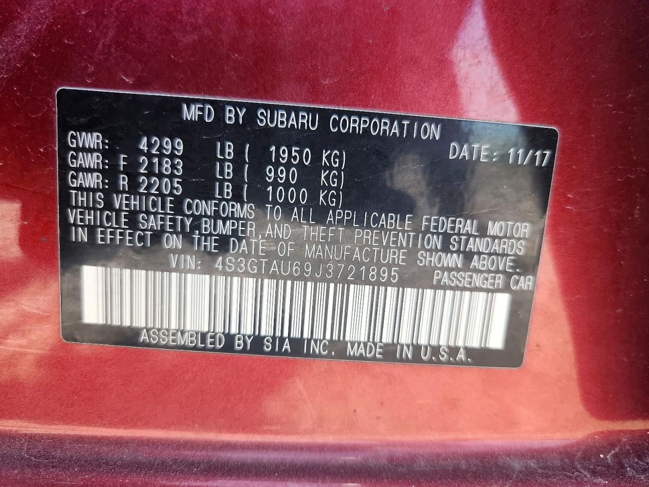 2018 SUBARU IMPREZA