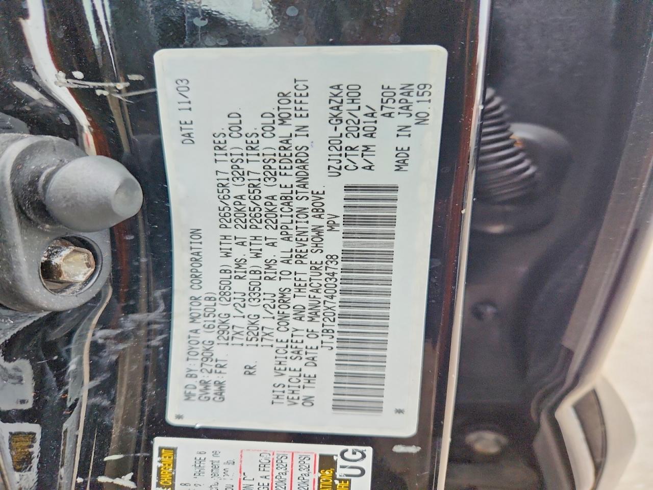 2004 LEXUS Gx 470