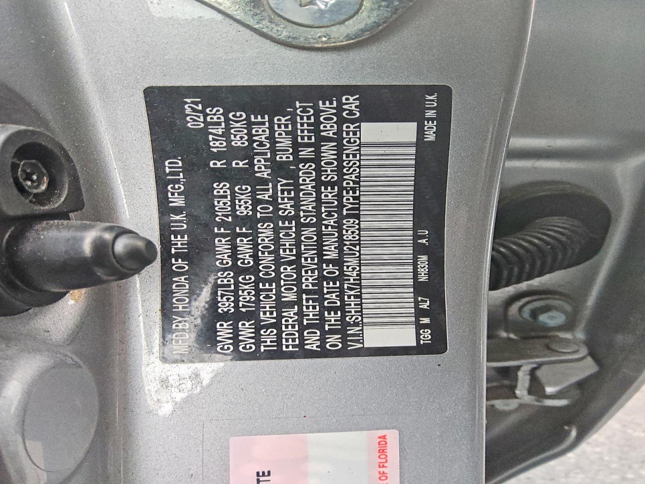 2021 HONDA CIVIC