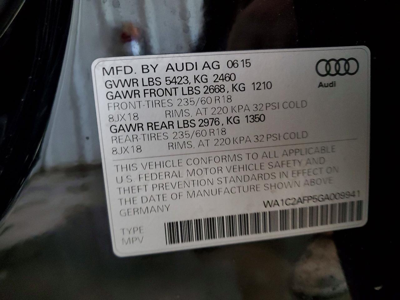 2016 AUDI Q5
