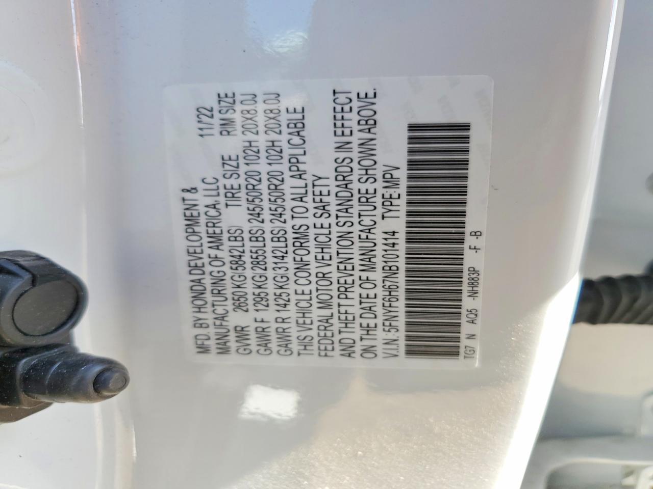 2022 HONDA PILOT