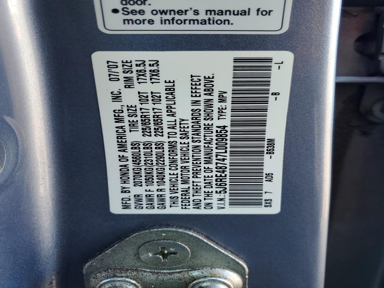 2007 HONDA CR-V