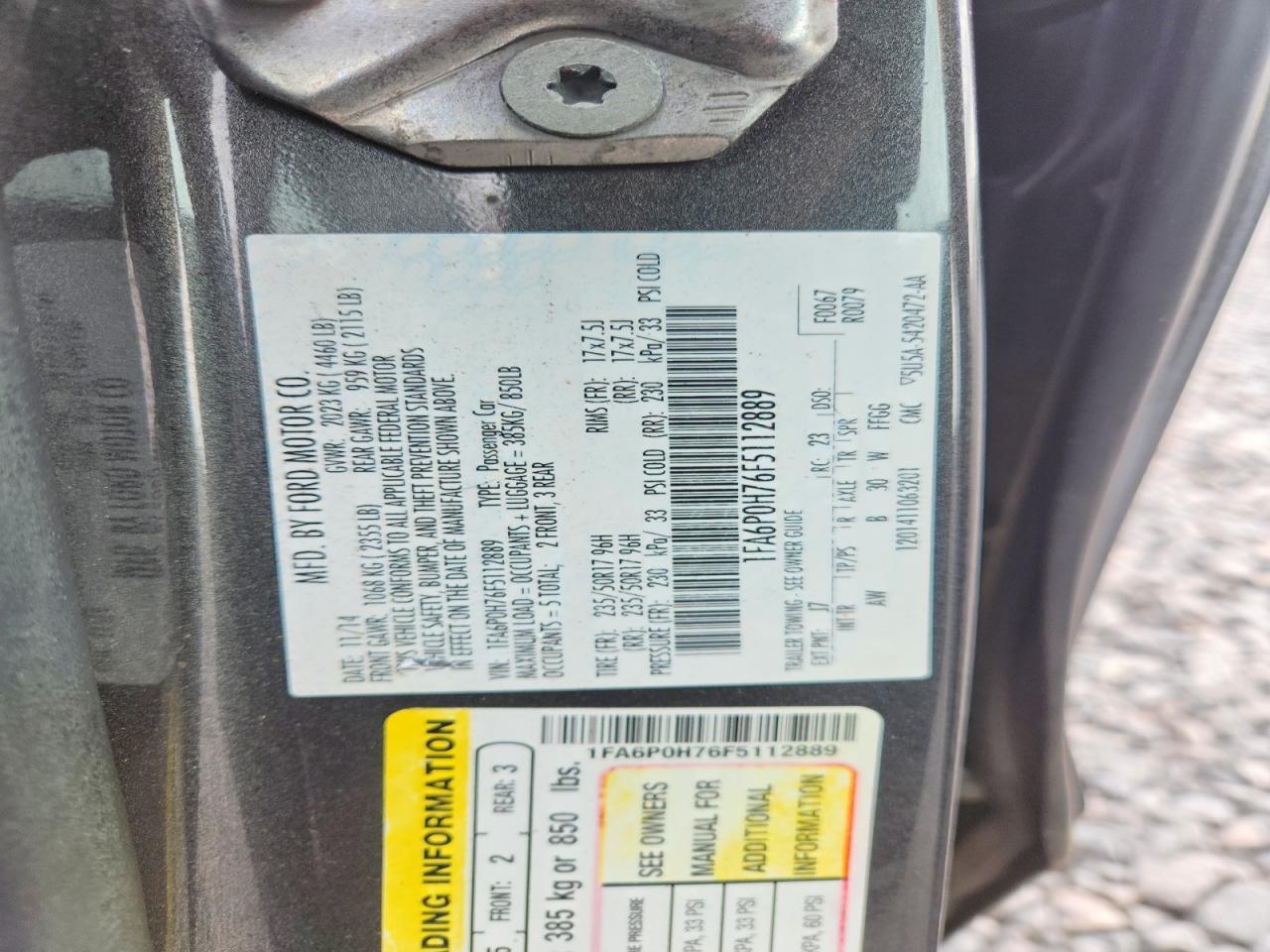 2015 FORD FUSION