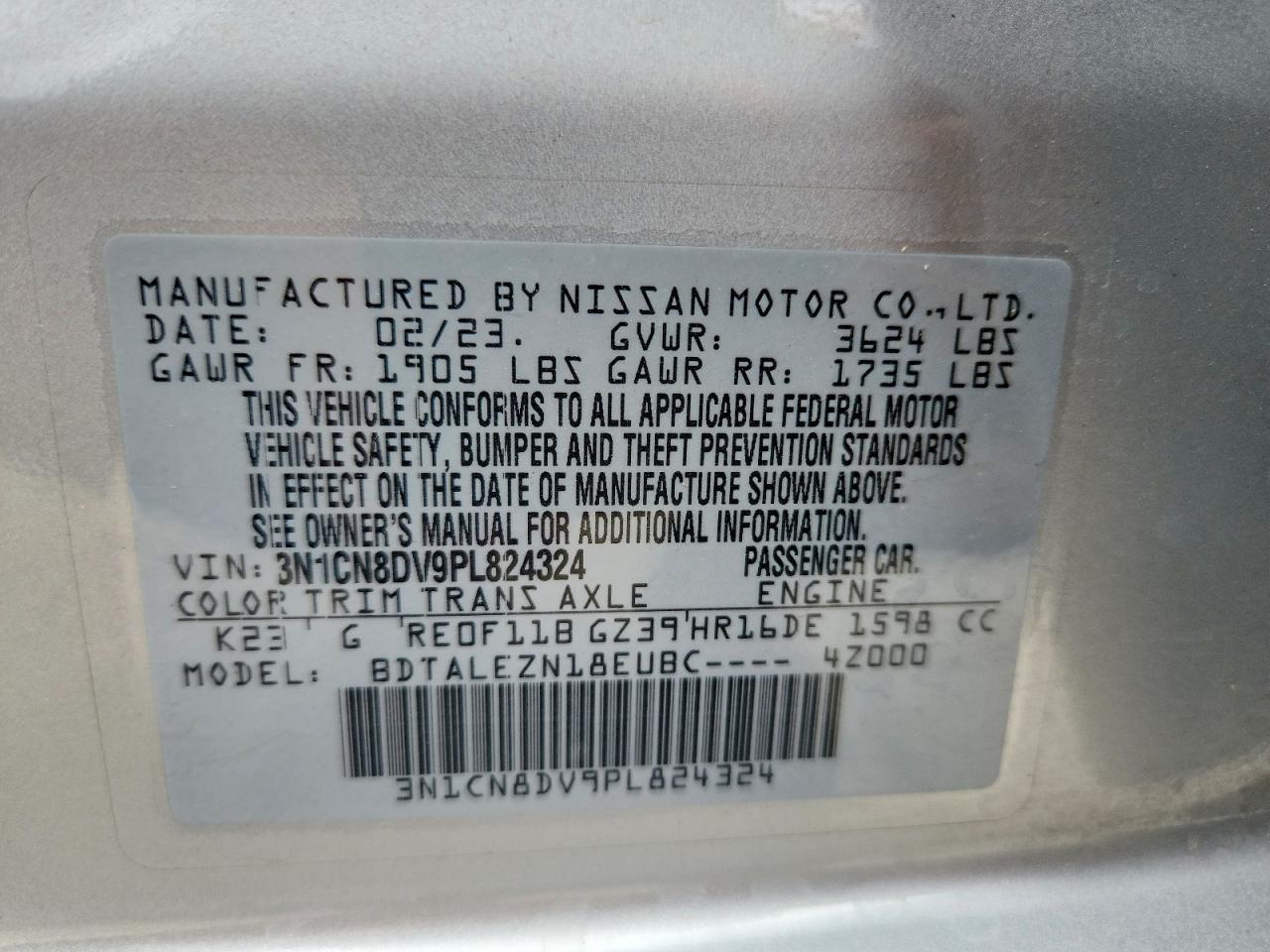 2023 NISSAN VERSA