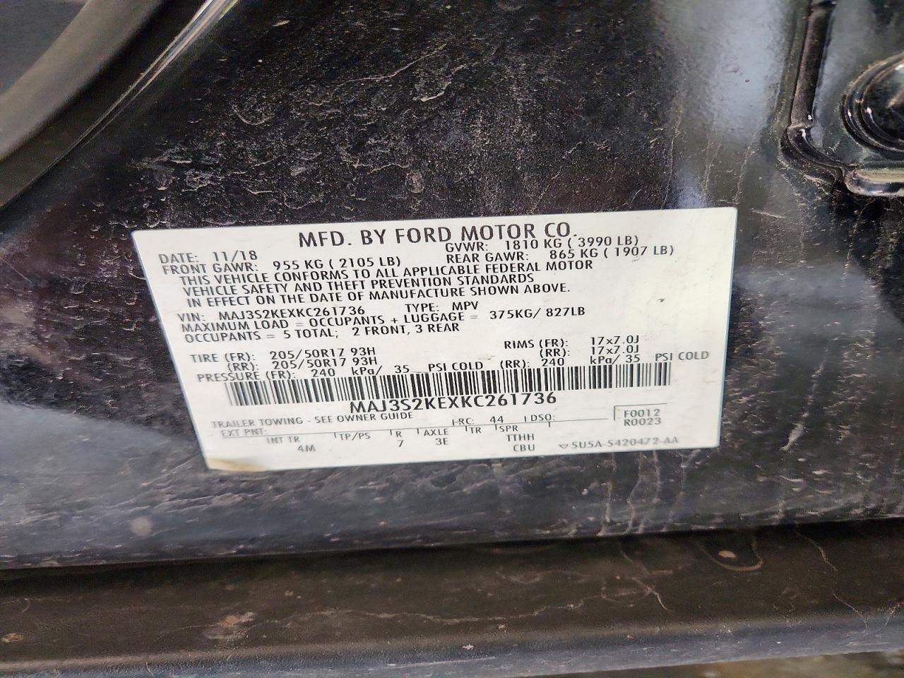 2019 FORD EcoSport